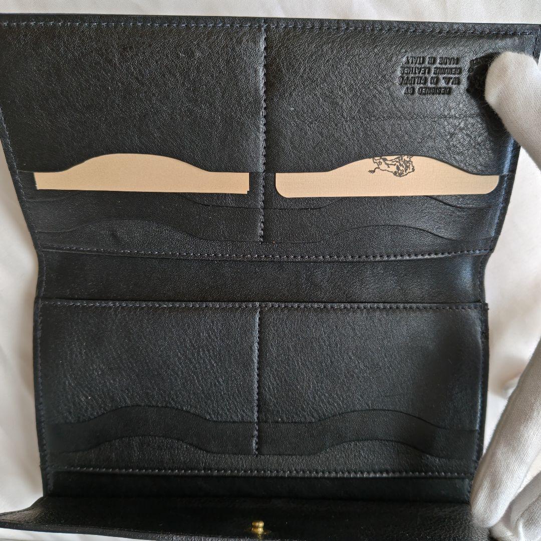 新品未使用級 イルビゾンテ 長財布 がま口 大容量 ブラック