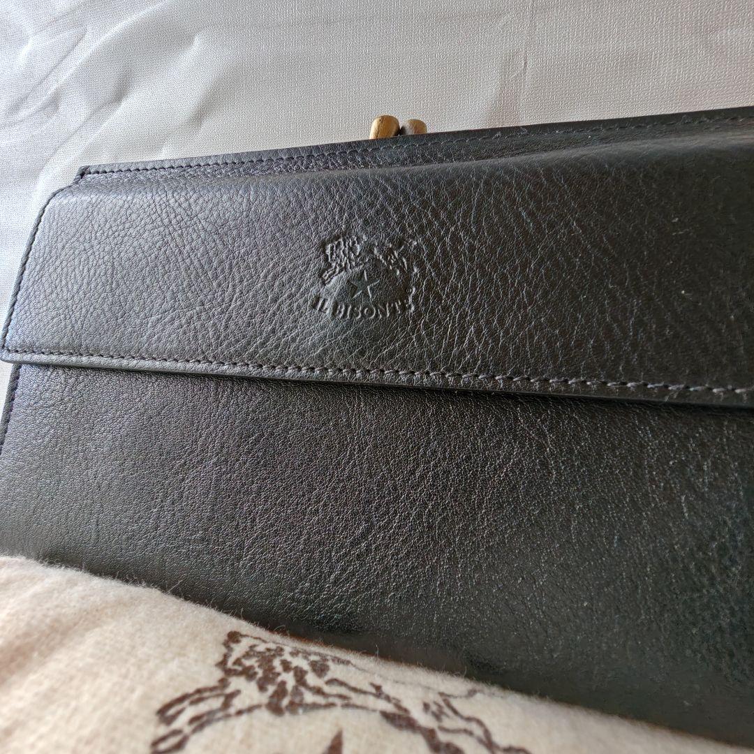 新品未使用級 イルビゾンテ 長財布 がま口 大容量 ブラック