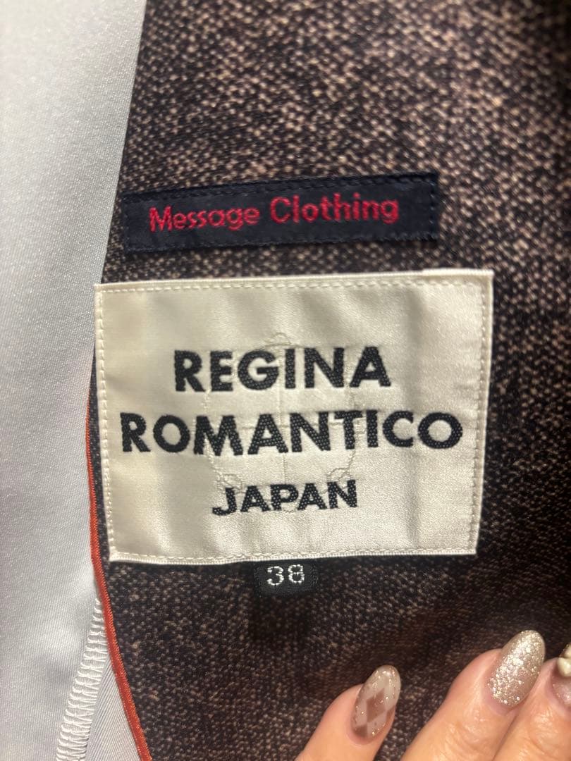 【美品】レジーナロマンティコ★レース柄スカートスーツセットアップ 38