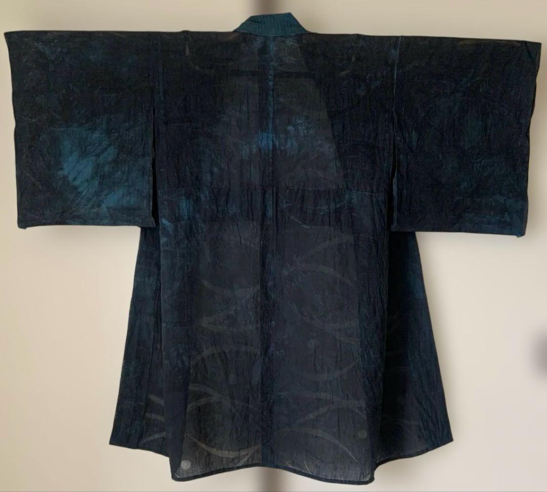 【三花】本麻　洗える長襦袢　2色　むら染め　カラー襦袢　リサイクル　管理k1