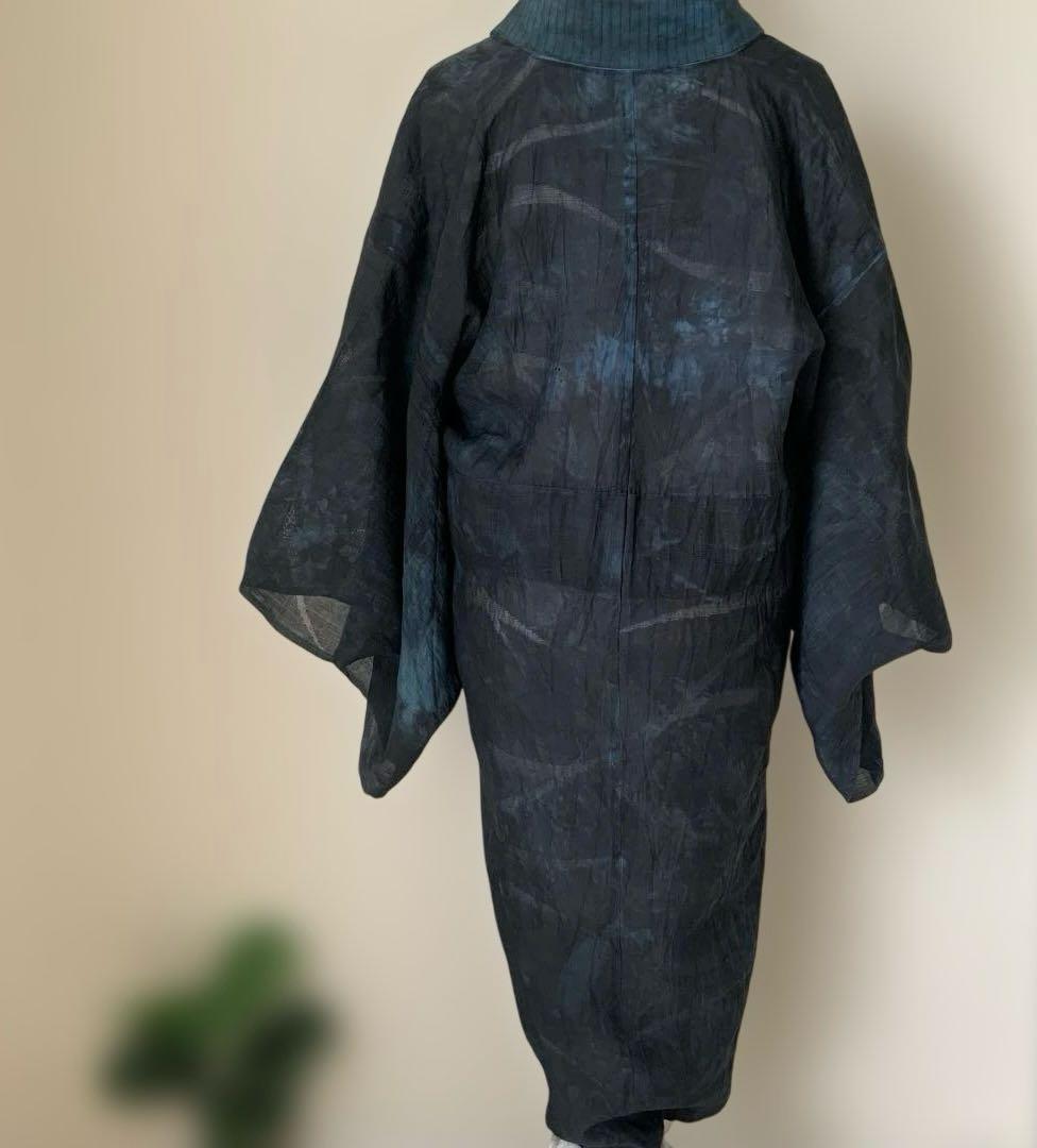 【三花】本麻　洗える長襦袢　2色　むら染め　カラー襦袢　リサイクル　管理k1