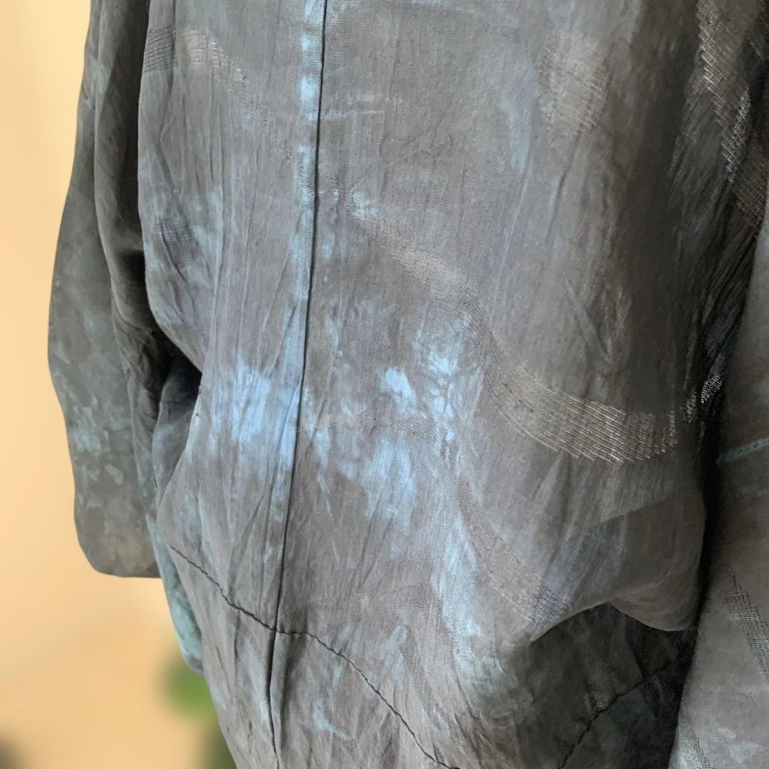 【三花】本麻　洗える長襦袢　2色　むら染め　カラー襦袢　リサイクル　管理k1