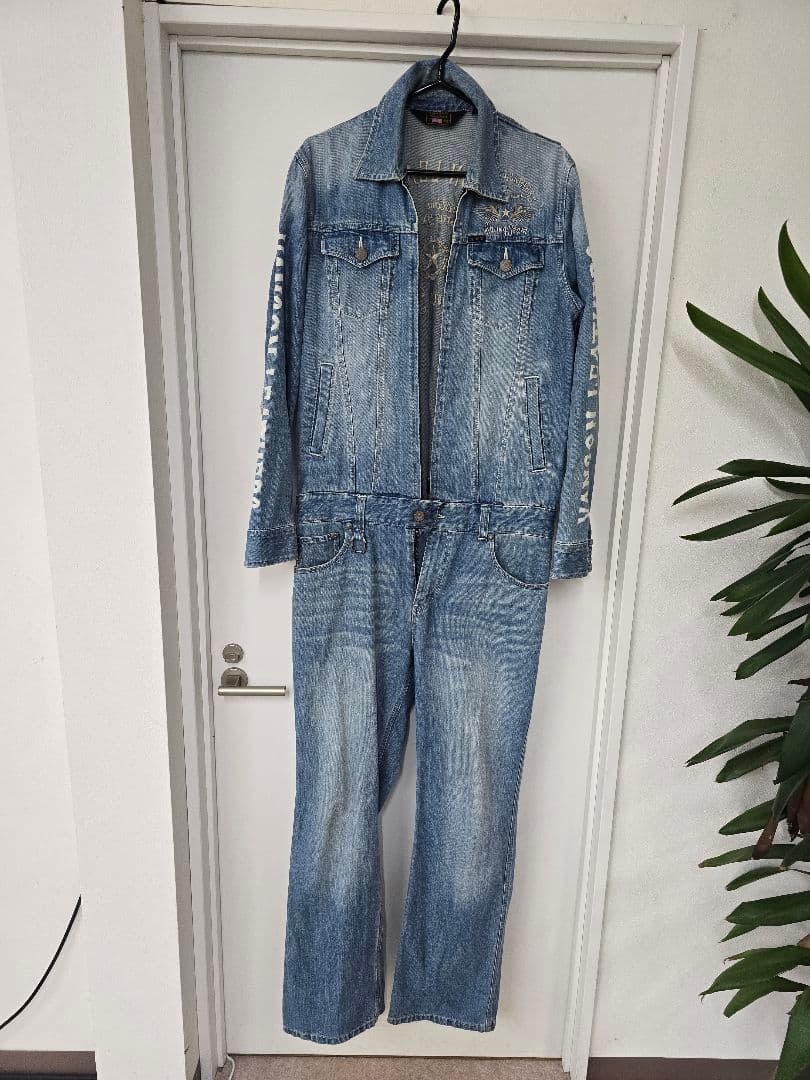 VANSON　バンソン つなぎ デニム　サイズM