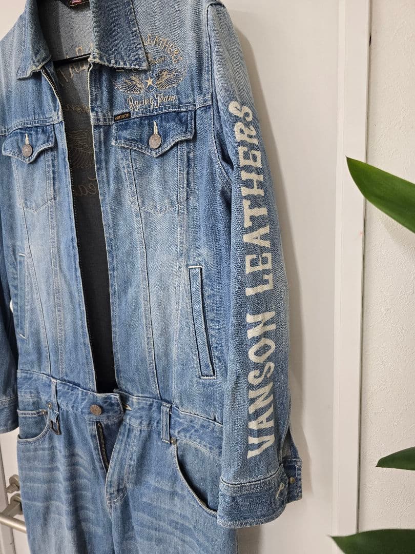 VANSON　バンソン つなぎ デニム　サイズM