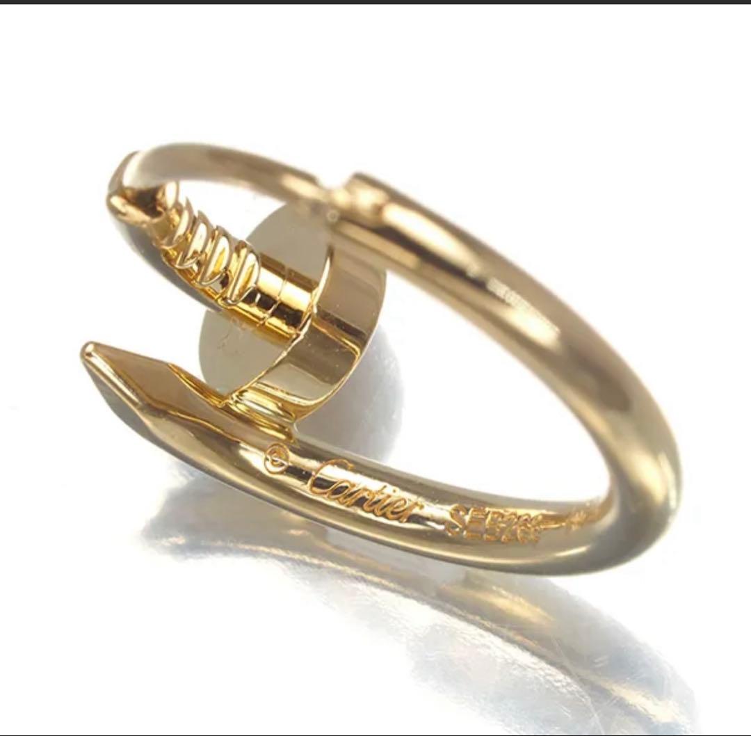 カルティエ ピアス ジュストアンクル 片耳 K18YG 保証書付き