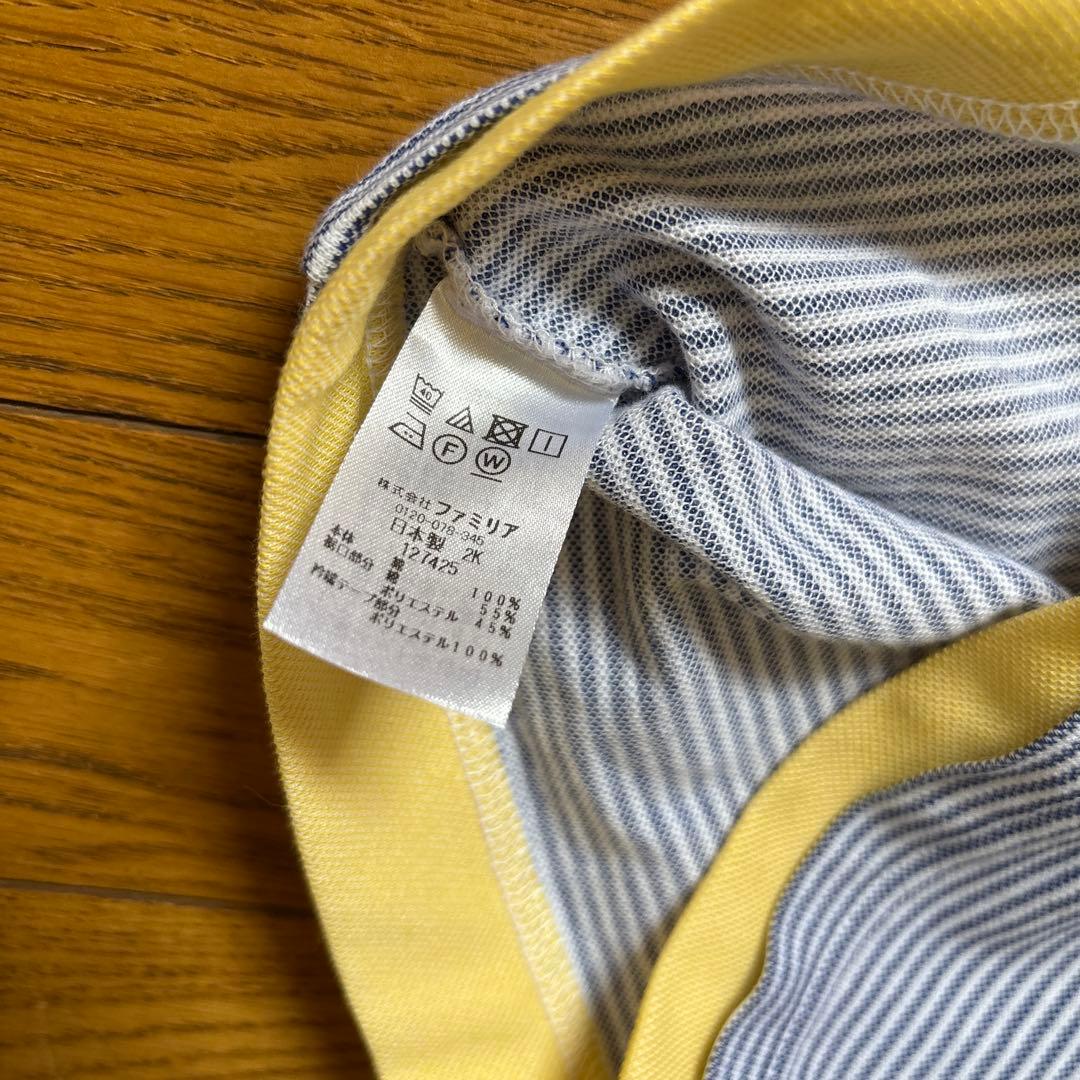 【最終価格】ほぼ新品 ファミリア トップス セーラー襟 Tシャツ 100