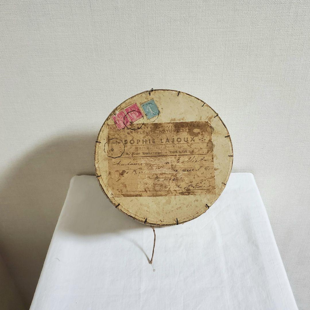 お花　フランスアンティーク　菫ボックス