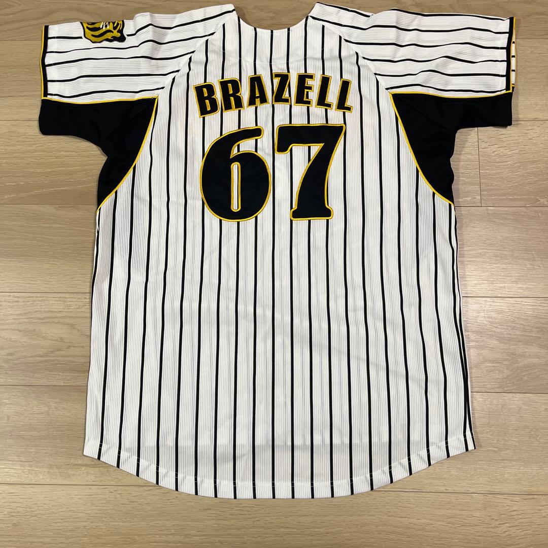 阪神タイガース　ブラゼル　刺繍ユニフォームホームユニフォーム