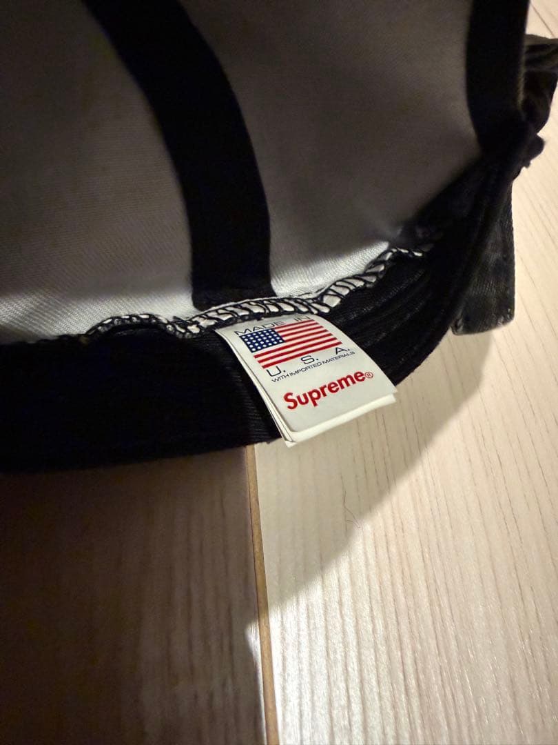 Supreme 刺繍Sロゴ ブラックキャップ