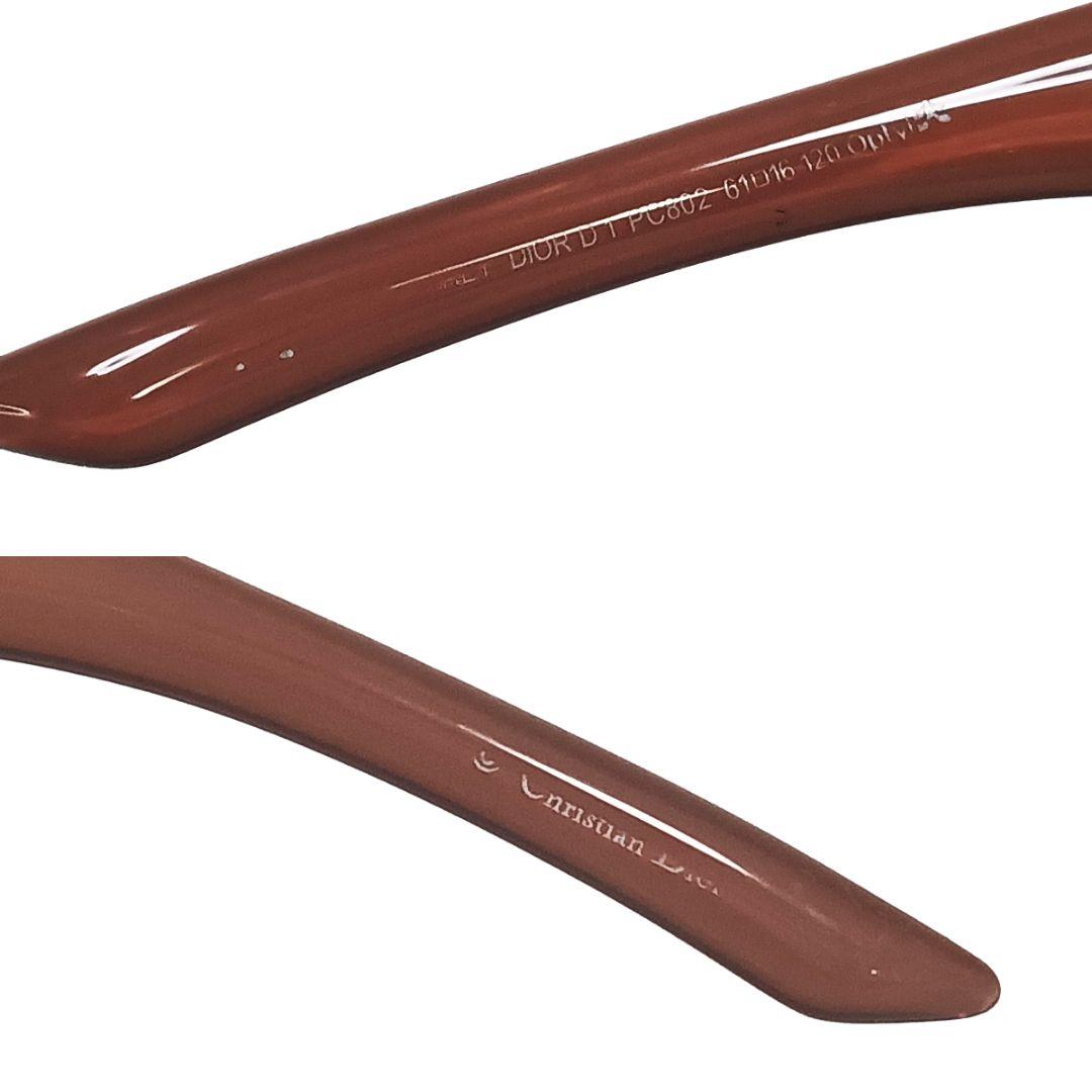 クリスチャンディオール サングラス ブラウン シルバー Dロゴ 男女兼用