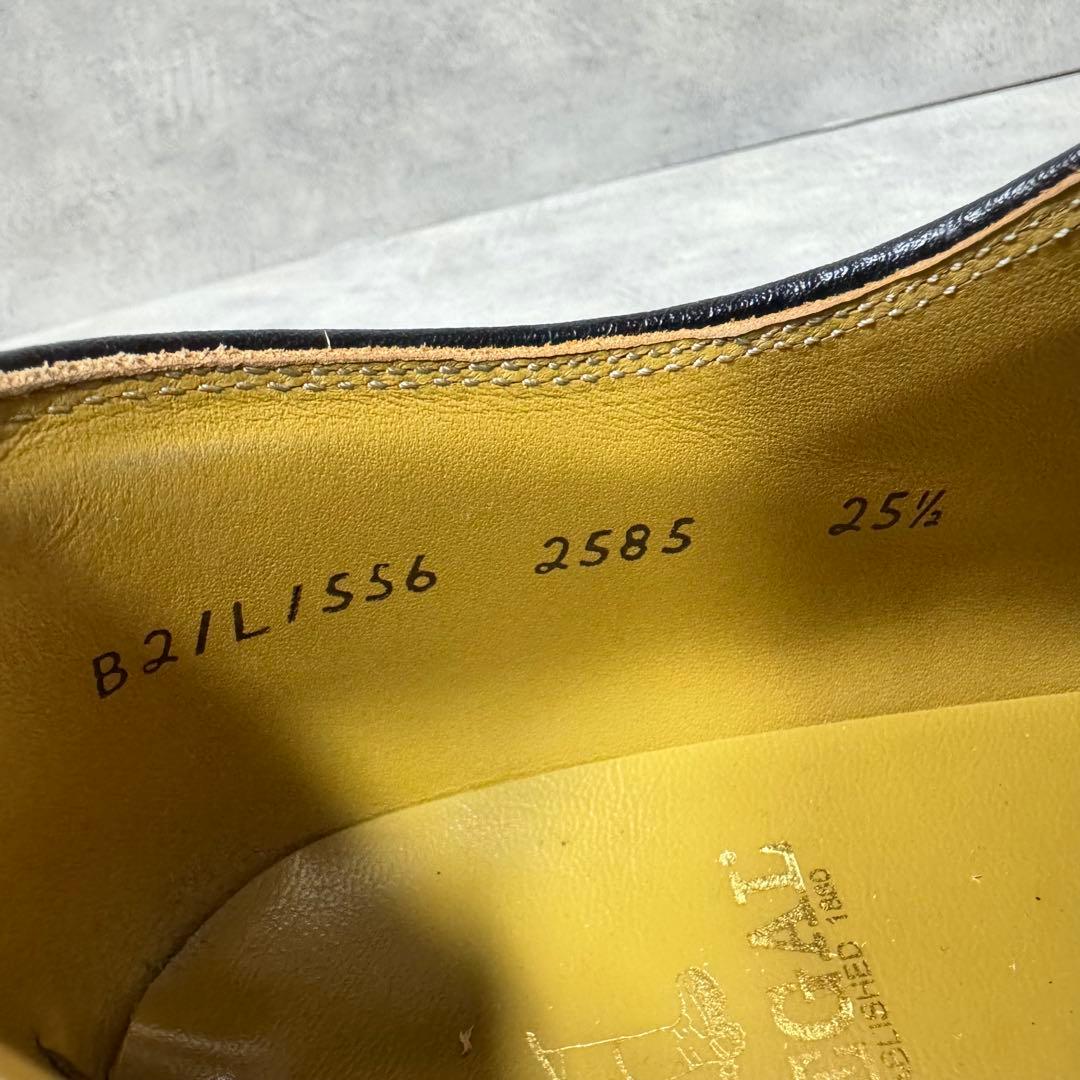 リーガル REGAL 2585 ウィングチップ シボ革 黒 25.5㎝