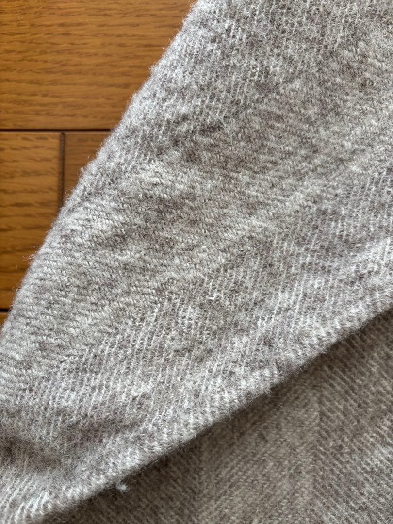 ジャケット・アウター argue SHETLAND WOOL LINEN VINTAGE PONCHO