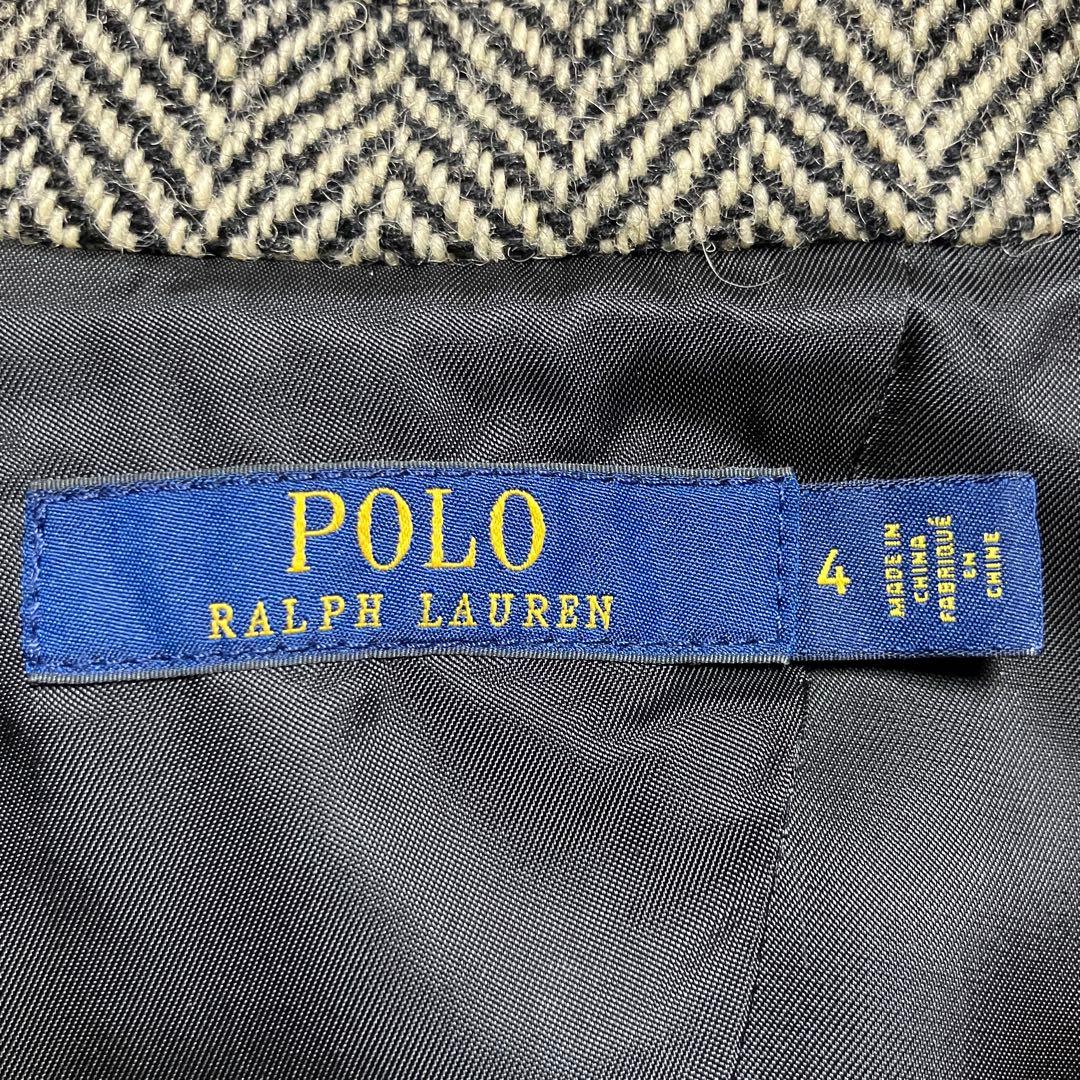 ポロラルフローレン ヘリンボーン アルパカ ラムウール テーラードジャケット