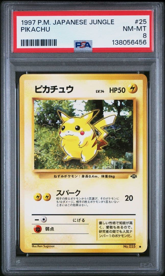 ピカチュウ ● 第2弾拡張パック ポケモンジャングル 旧裏 PSA8