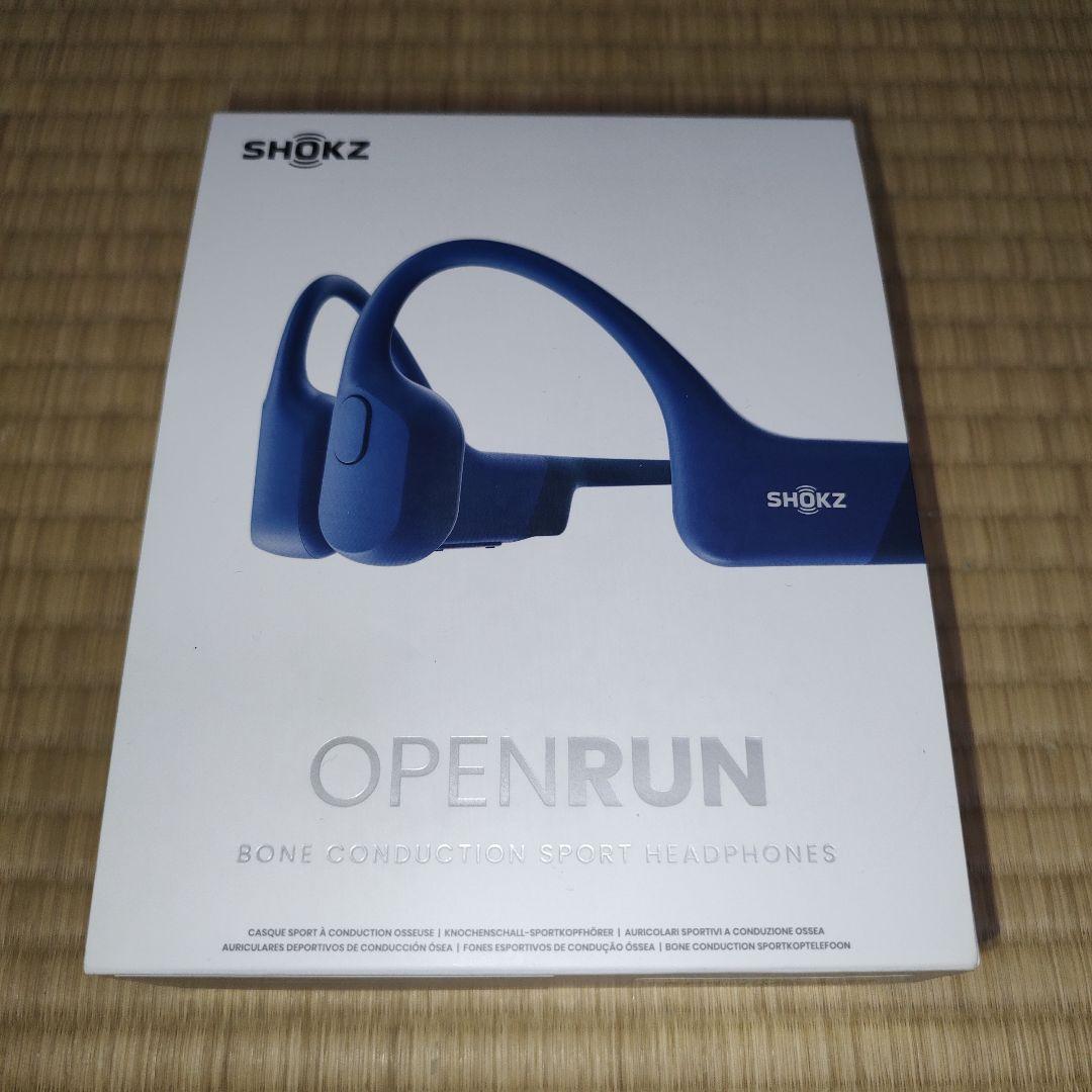 SHOKZ OpenRun ショックス 骨伝導イヤホン 青