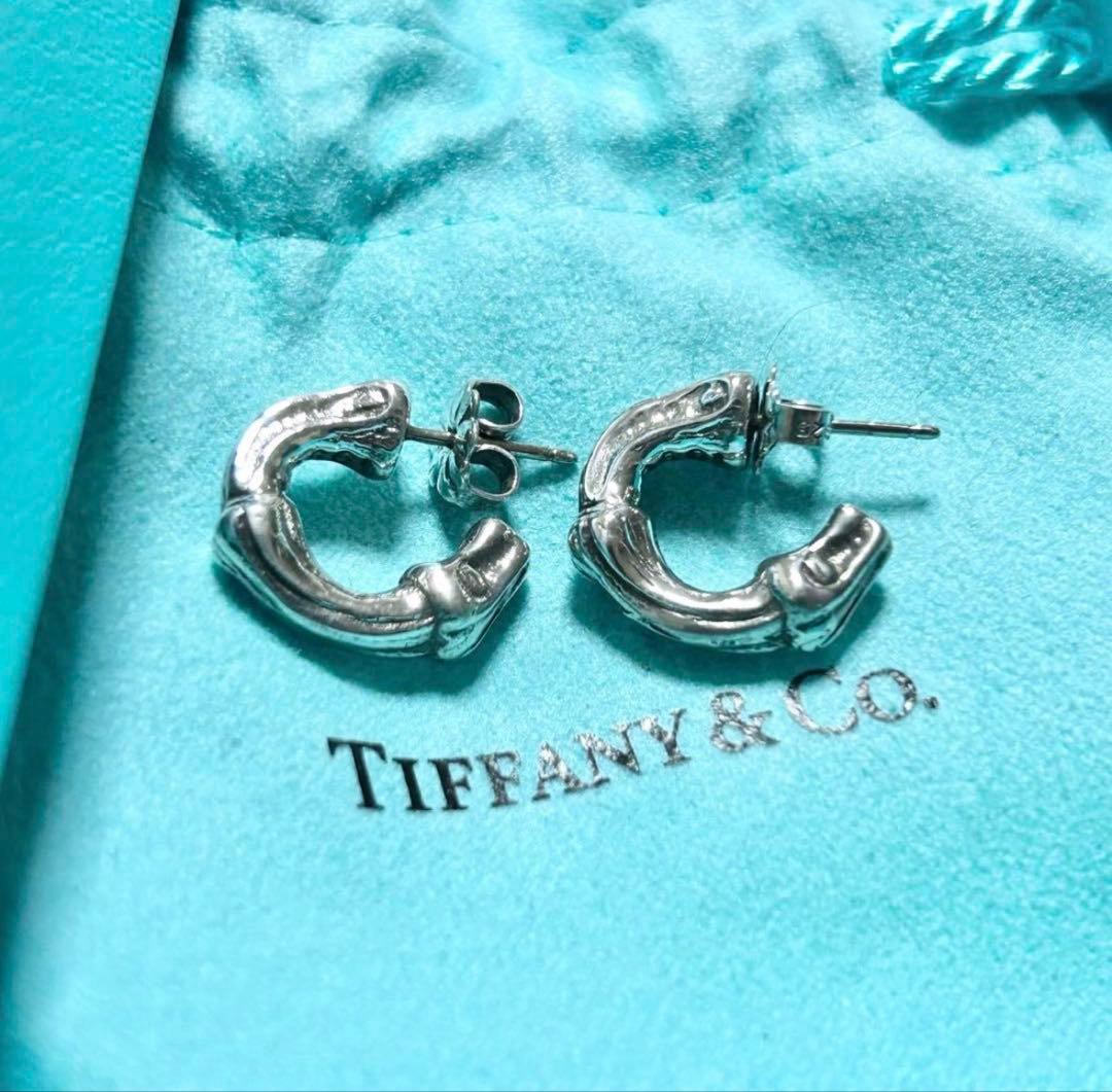 Tiffany & Co. シルバー C字型ピアス