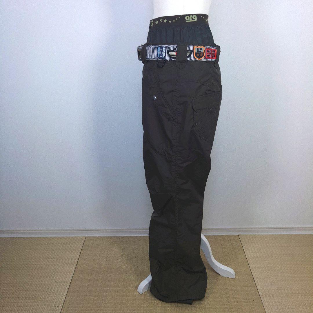 レディース　L　スキー　スノーボードウェア　上下セット　ピンク　ブラウン　ベルト