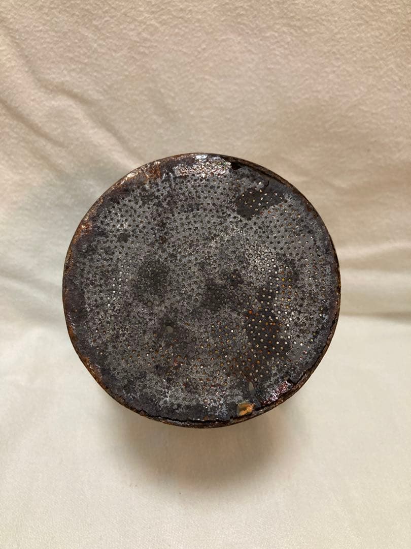 ホーローポットローズ柄フランスアンティーク