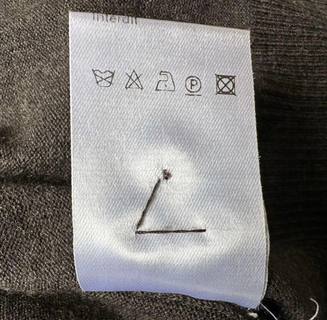 AKRIS アクリス　カーディガン　ウール混　長袖　チャコールグレー　比翼