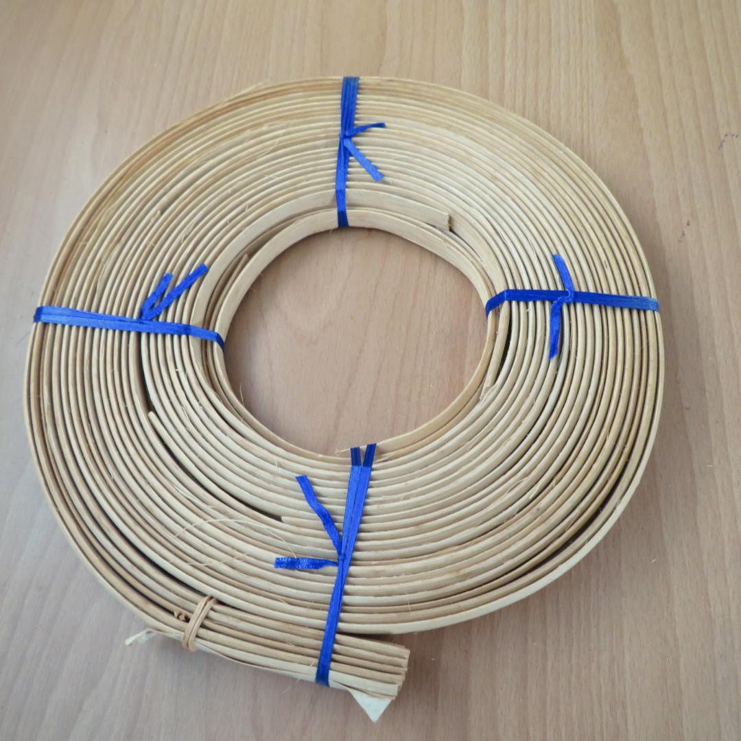 ③ハンドメイド　バスケット材料　リード　5点まとめて　約2,250g　木製かご籠