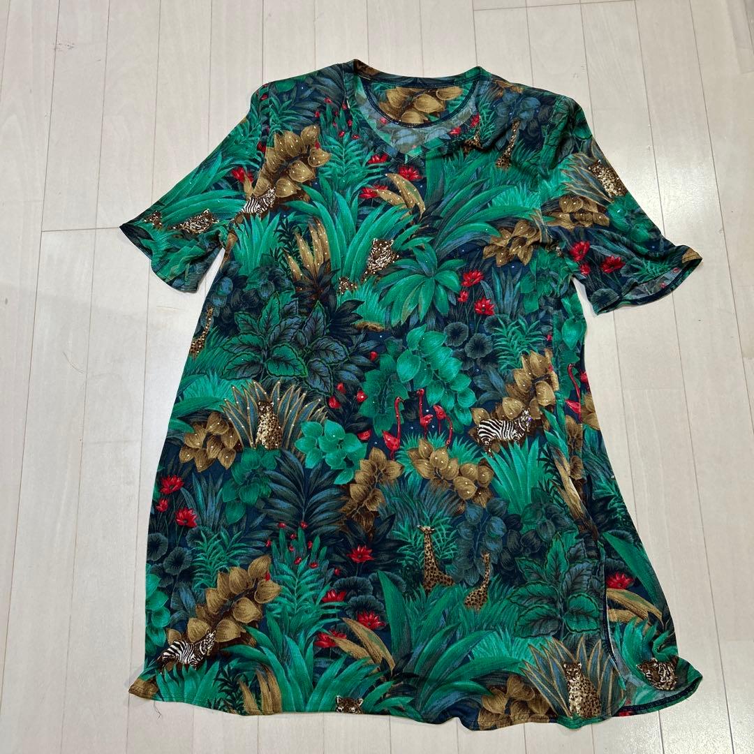 【期間限定値下げ】伊太利屋　ジャングルプリント　チュニック　ワンピース
