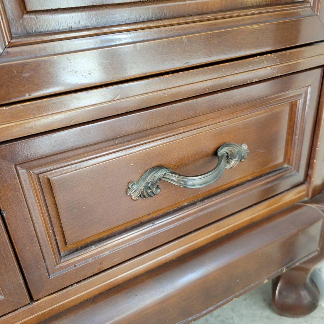 レトロ家具　美品　徳田家具　英国クラシック　木製キャビネット