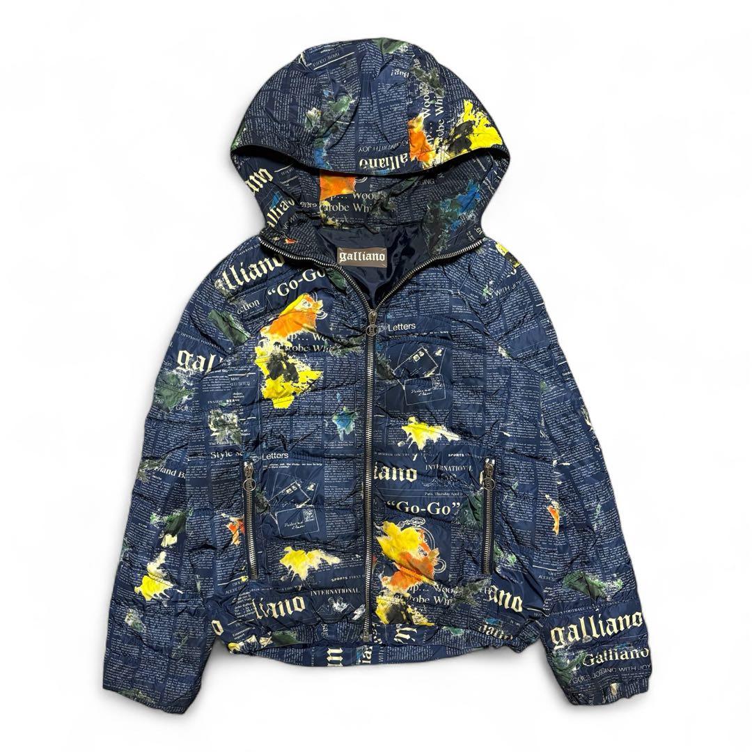 ジャケット・アウター galliano newspaper down jacket