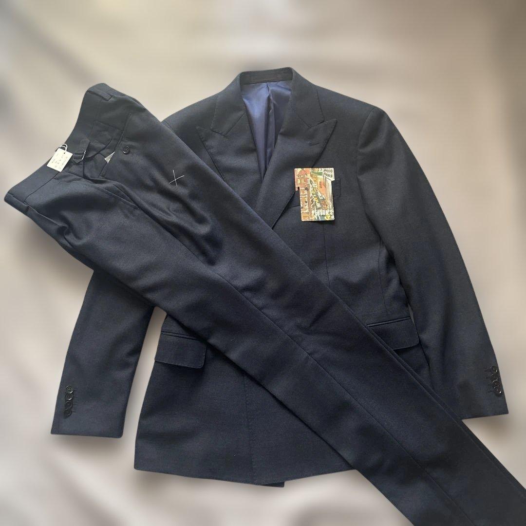 タイムセールA4 S 5万円PERSON'S メンズビジネススーツ ダブル 紺