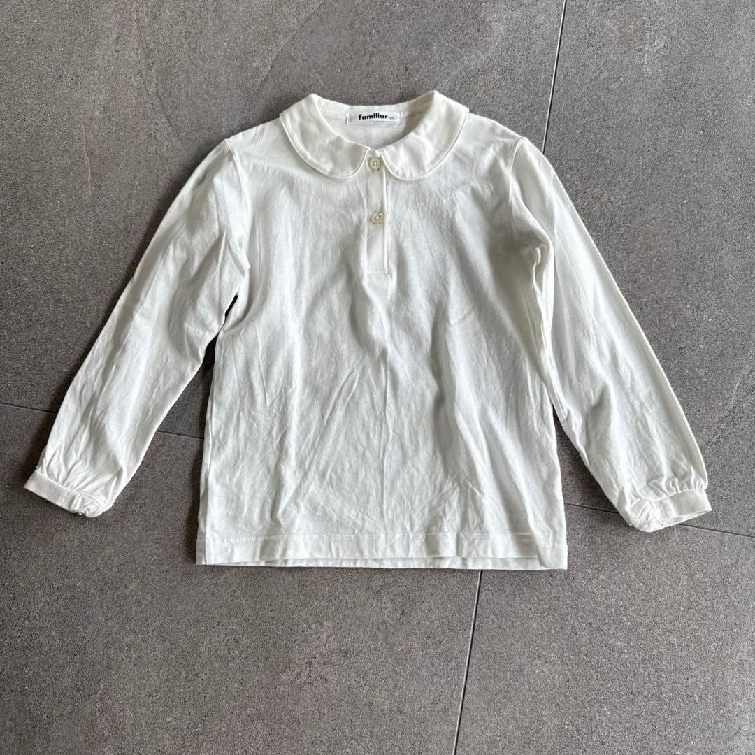 familiarフォーマル 115 ワンピース+ボレロ　濃紺　ブラウス　120