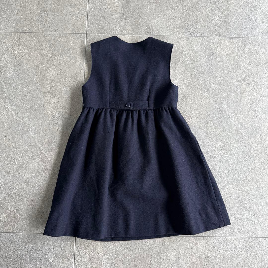 familiarフォーマル 115 ワンピース+ボレロ　濃紺　ブラウス　120