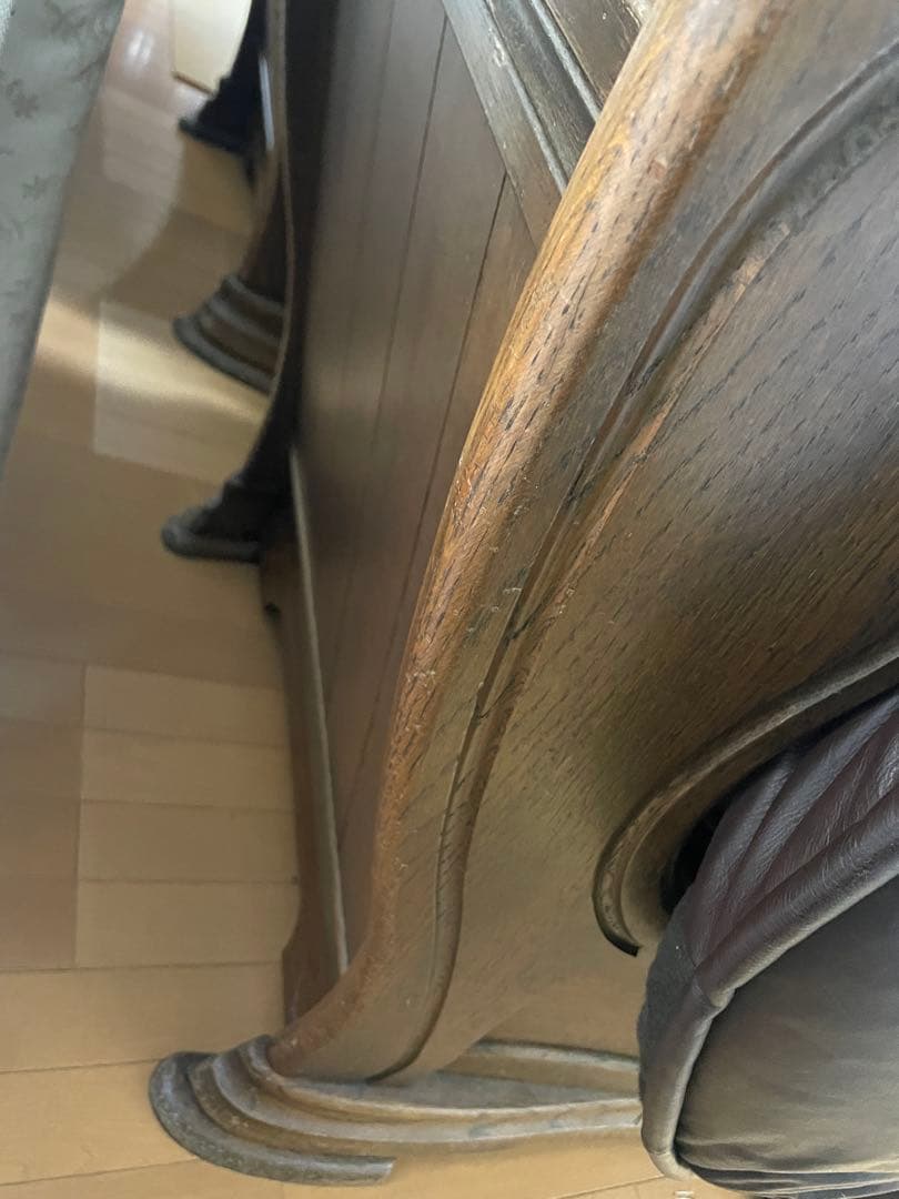 ドイツ製　超高級　革　レザー　無垢材　ソファー　LL