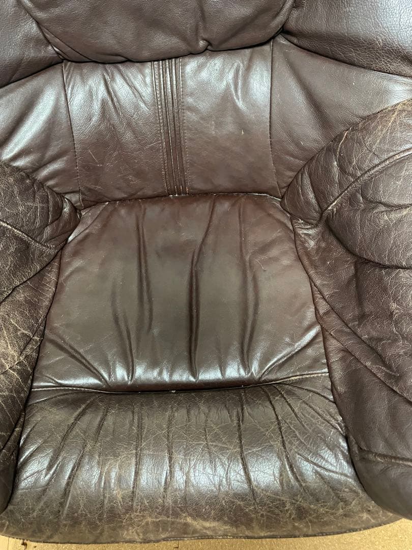 ドイツ製　超高級　革　レザー　無垢材　ソファー　LL