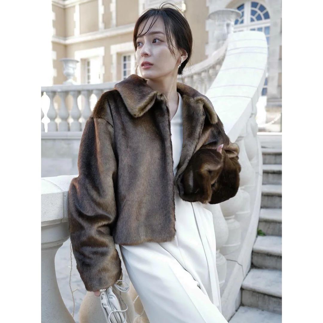 【限定お値下げ中❗️】anuans ステンカラーショートファーコート