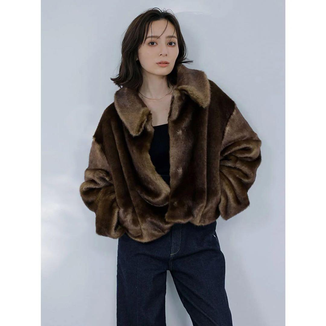 【限定お値下げ中❗️】anuans ステンカラーショートファーコート