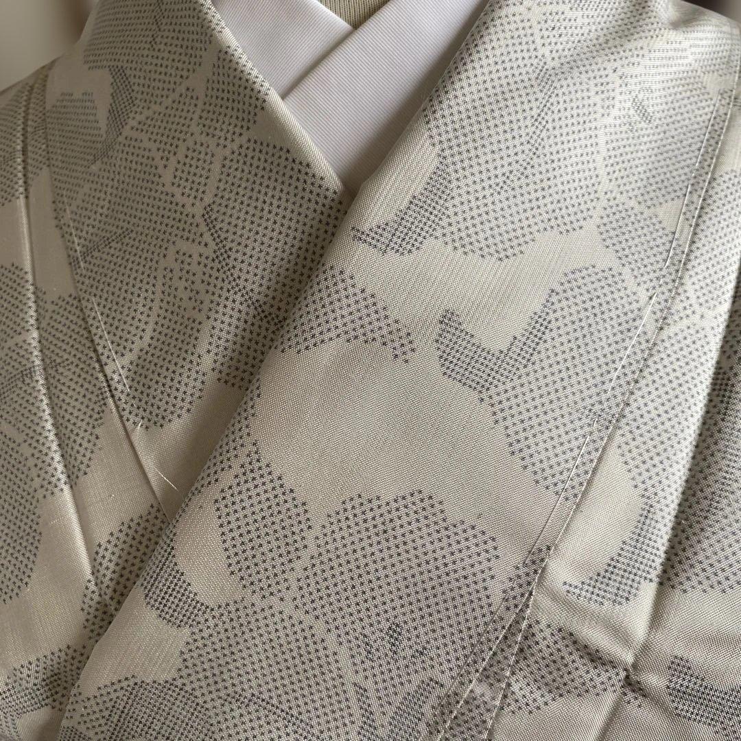 再値下げ　本場白大島　洋花　一元式絣　未着用