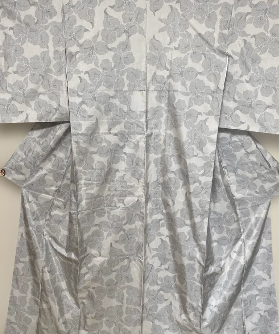 再値下げ　本場白大島　洋花　一元式絣　未着用