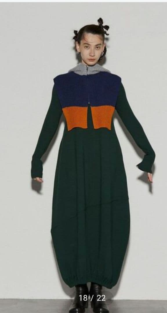 UN3D.　コクーンニットワンピース