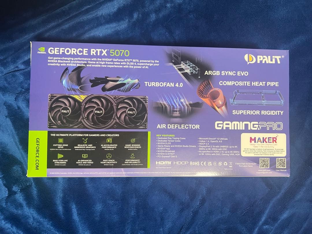 ⭐︎美品⭐︎PALIT GEFORCE RTX 5070 12GB 付属品完備⭐︎
