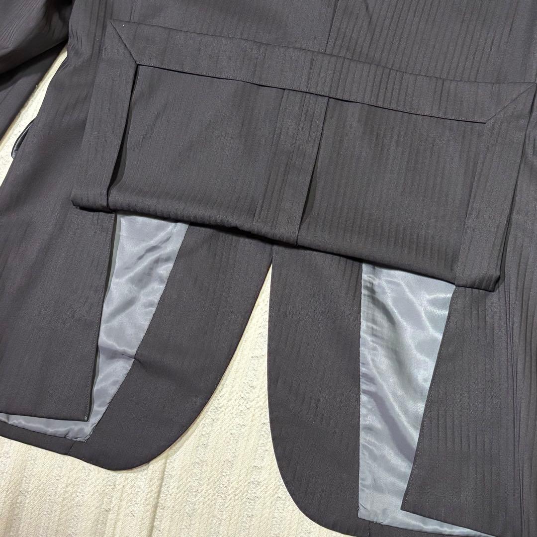 ⭐︎最高級　タケオキクチ　super 100　セットアップ　ストライプ　ブラック