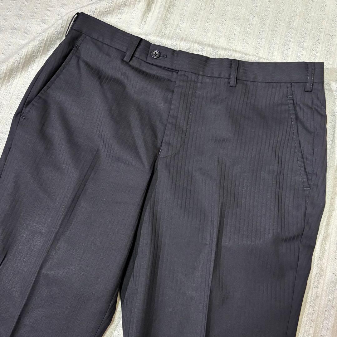 ⭐︎最高級　タケオキクチ　super 100　セットアップ　ストライプ　ブラック