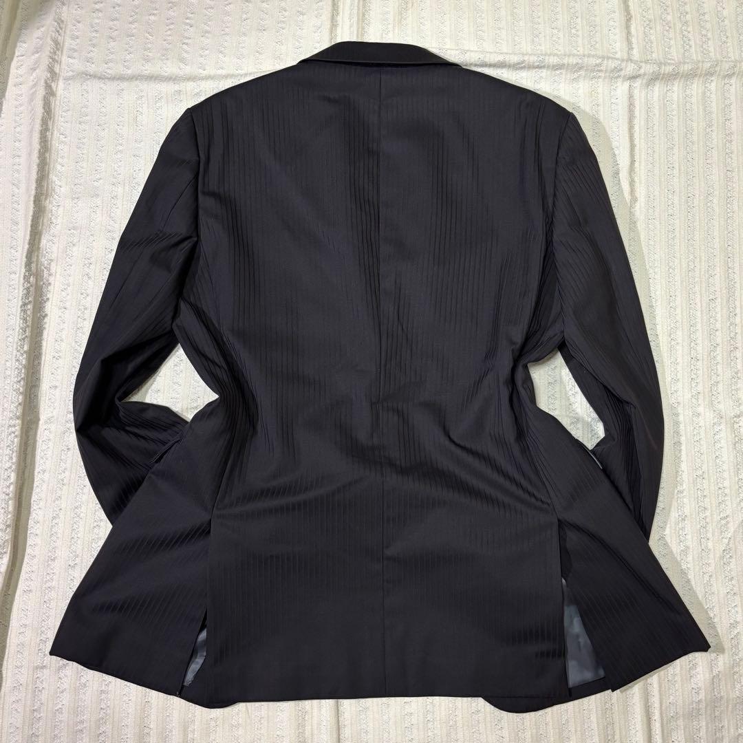 ⭐︎最高級　タケオキクチ　super 100　セットアップ　ストライプ　ブラック