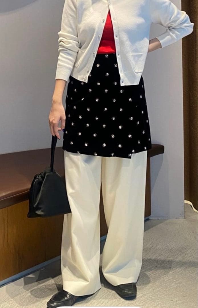 CABaN/キャバン ベロア PETIT ROSEプリントミニスカート　スカート