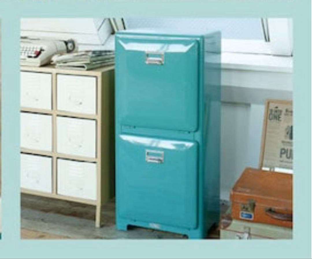 ごみ箱 DULTON TRASH CAN DOUBLEDECKER GRAY GREEN