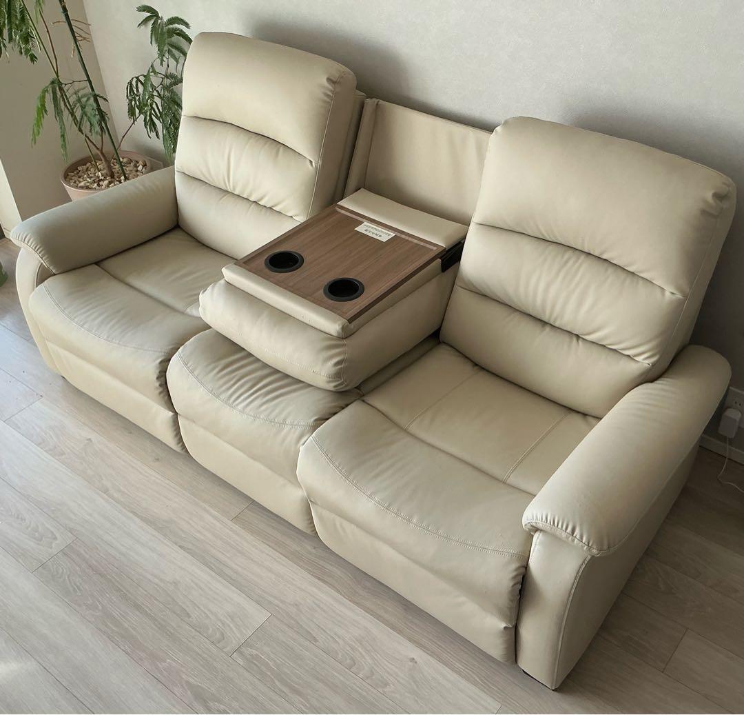 ニトリ Nシールド 3人掛けリクライニングソファ ベージュ（2023年夏購入）