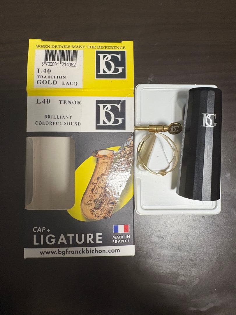 BG テナーサックスリガチャー L40 ゴールドラッカー仕上