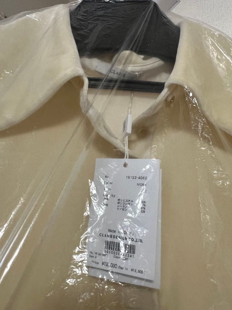 clane ベロアポロシャツ