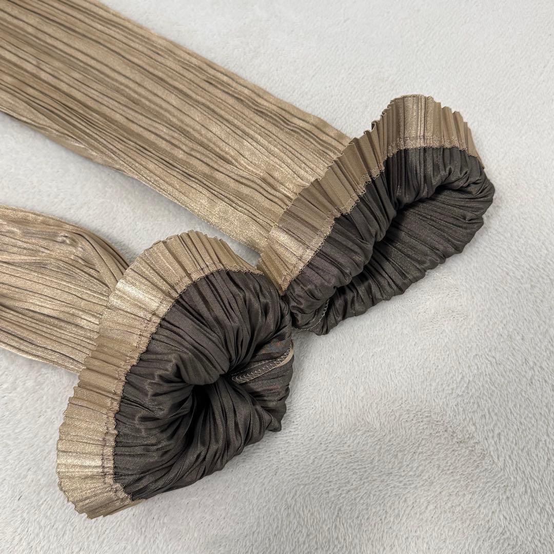 極美品✨ISSEY MIYAKE 変形　立体　プリーツ　ジャケット　ゴールド