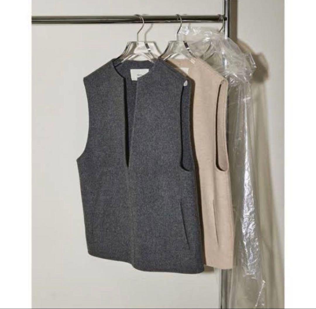 m*.様 TODAYFULトゥデイフル　キーネックウールベスト