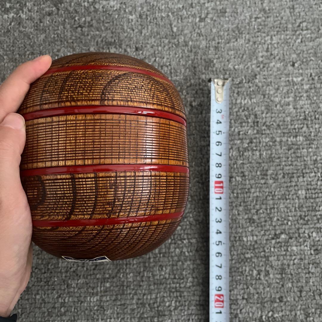 新品 漆器のアソベ懐石道具 極上千筋内朱3客揃 美しい信玄弁当 三段弁当箱 朱輪