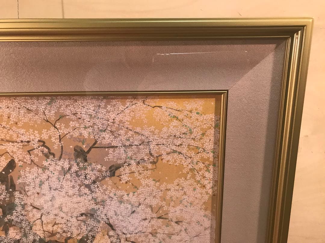 TUSAさま専用　中島千波「山高神代桜」 岩絵具方式複製画　作品証明シール有り